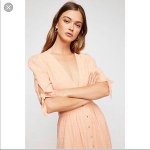 Free people midi dress in tangerine 🍊